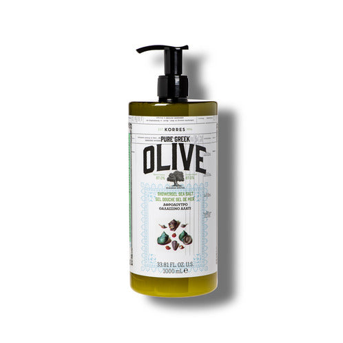 Pure Greek Olive Shower Gel Sea Salt 1 Liter