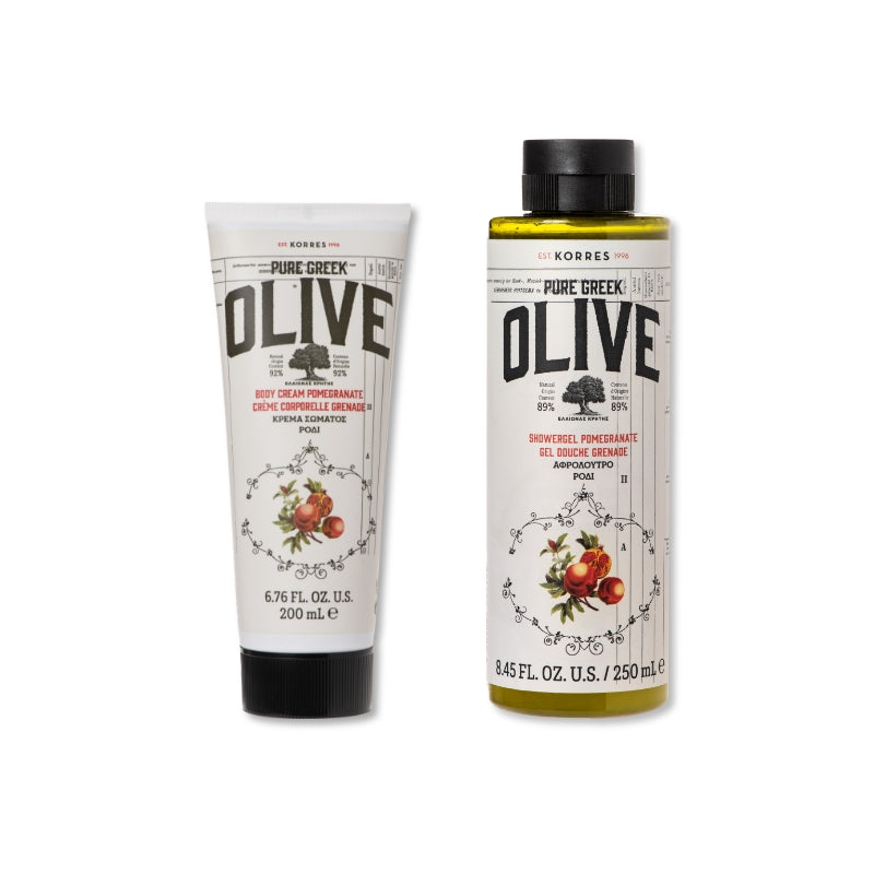Pure Greek Olive 2-piece Pomegranate Shower Gel & Body Cream