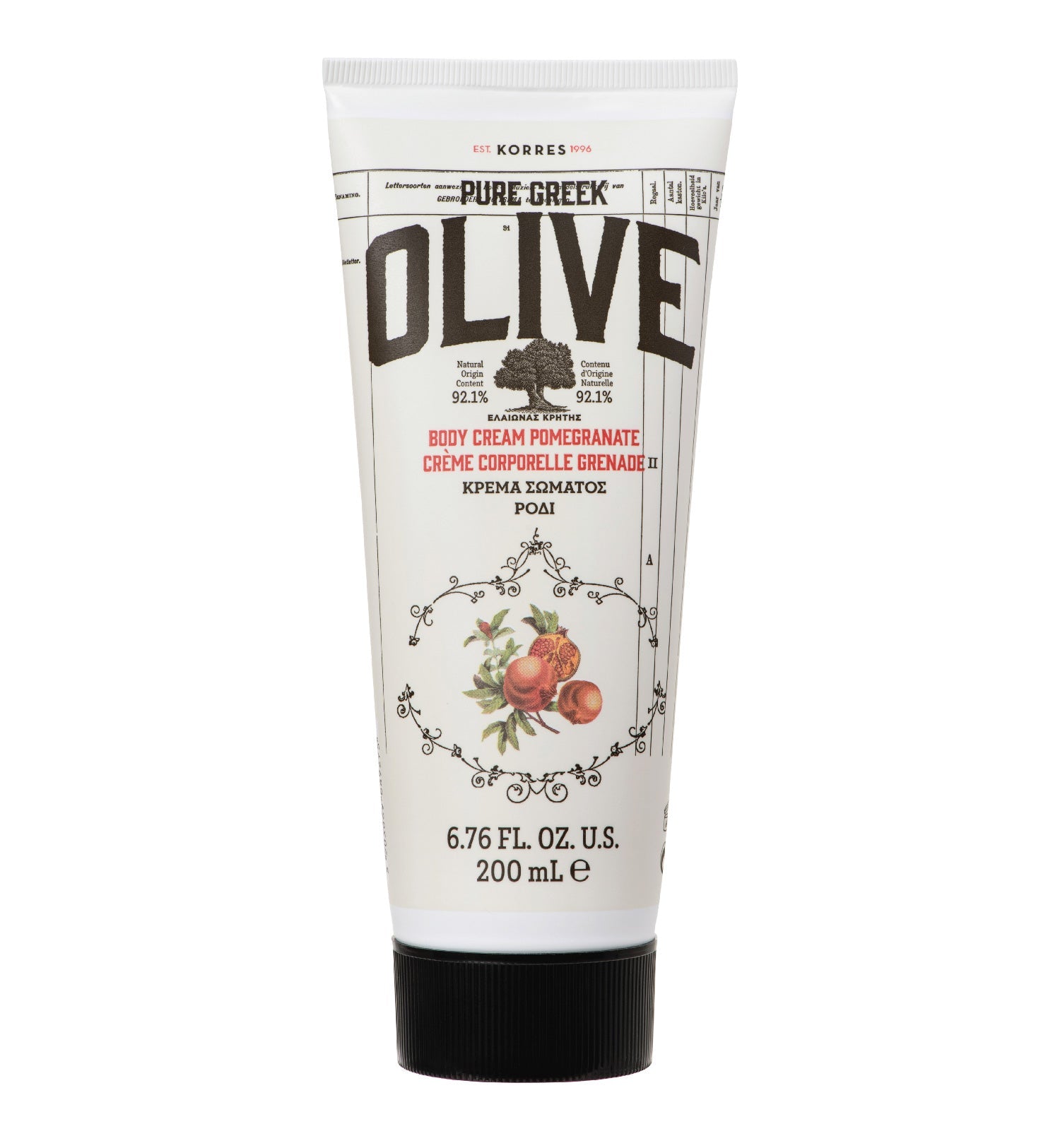 Pure Greek Olive Body Cream Pomegranate Pure Greek Olive Korres