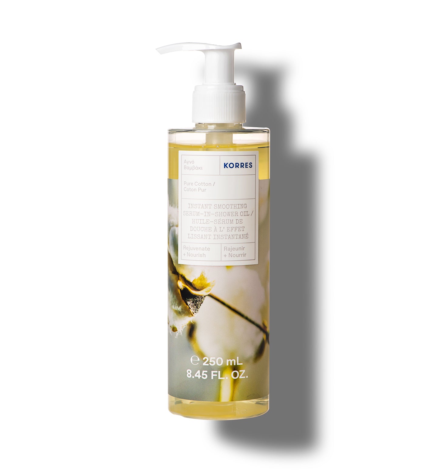 Instant Smoothing Serum-In-Shower Oil Pure Cotton Body Care Korres
