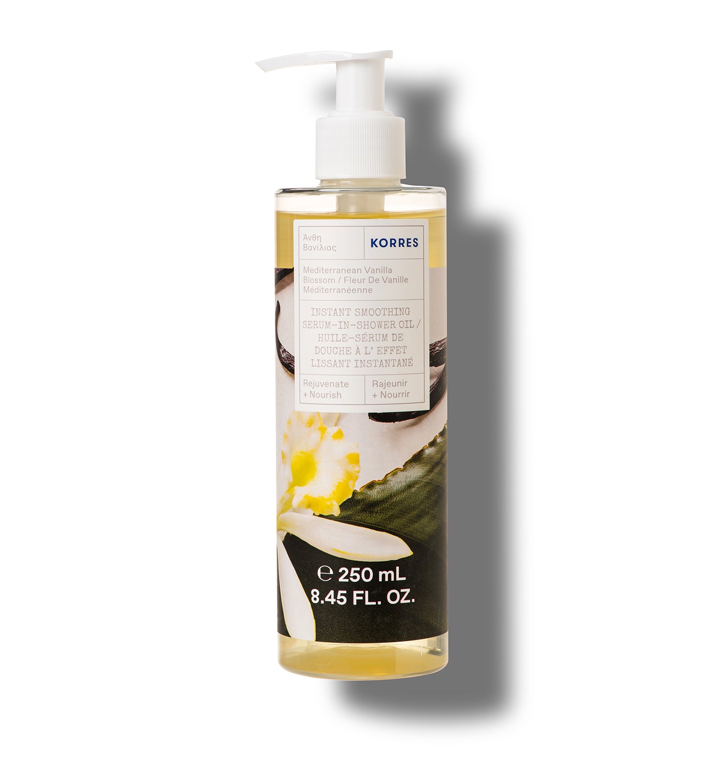 Instant Smoothing Serum-In-Shower Oil Mediterranean Vanilla Blossom Body Care Korres
