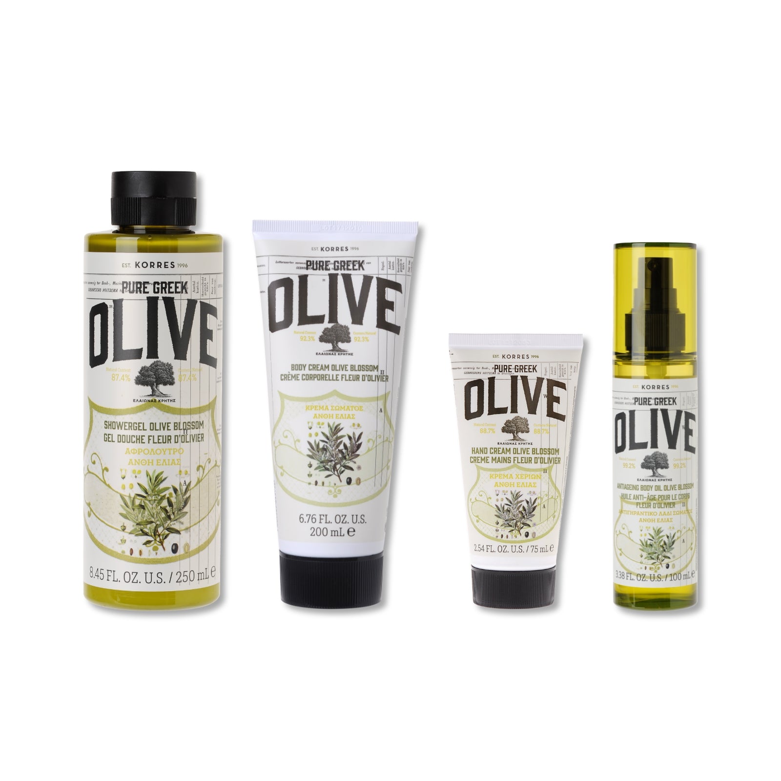 Pure Greek Olive 4-piece Blossom - Complete Body Collection