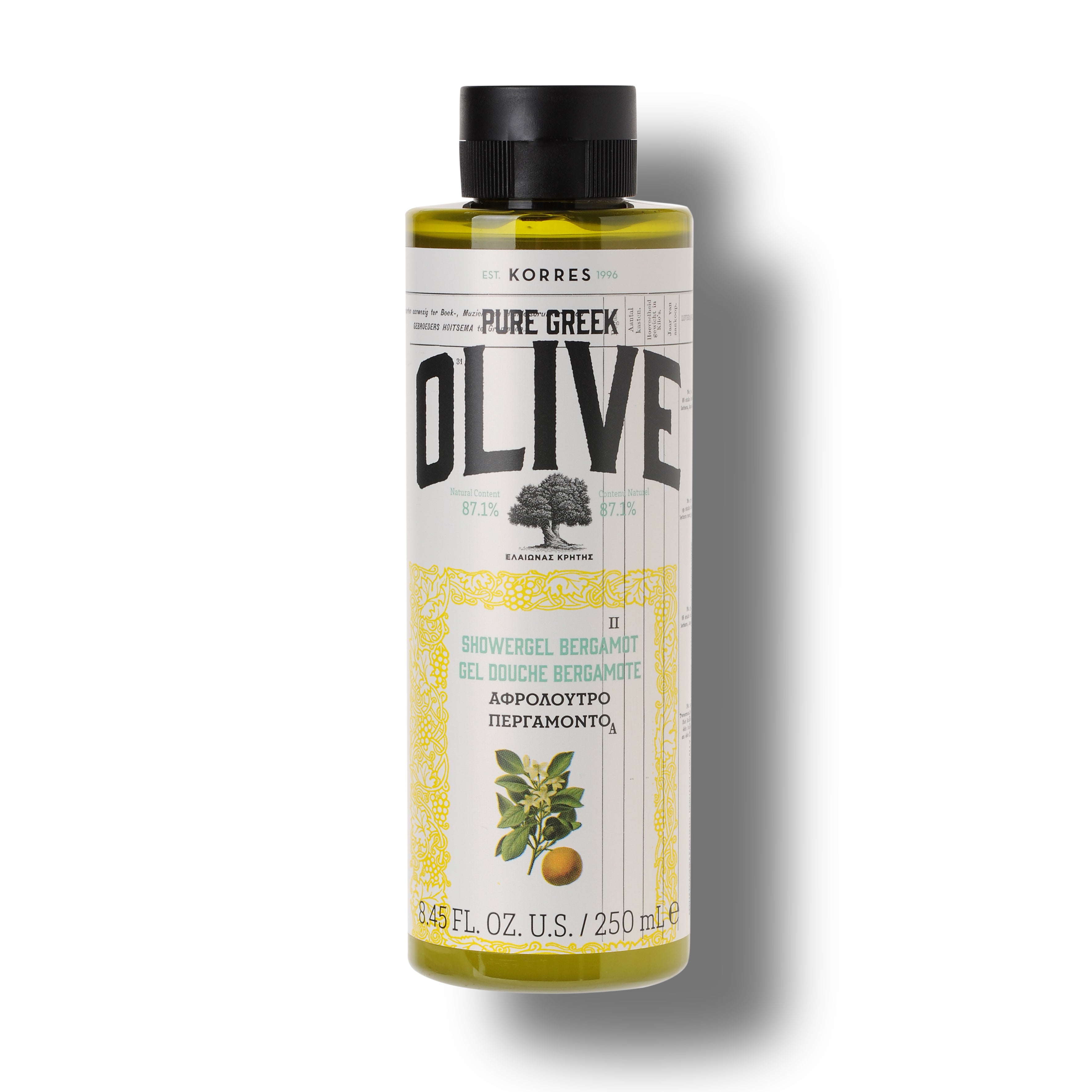 Pure Greek Olive Shower Gel - Bergamot