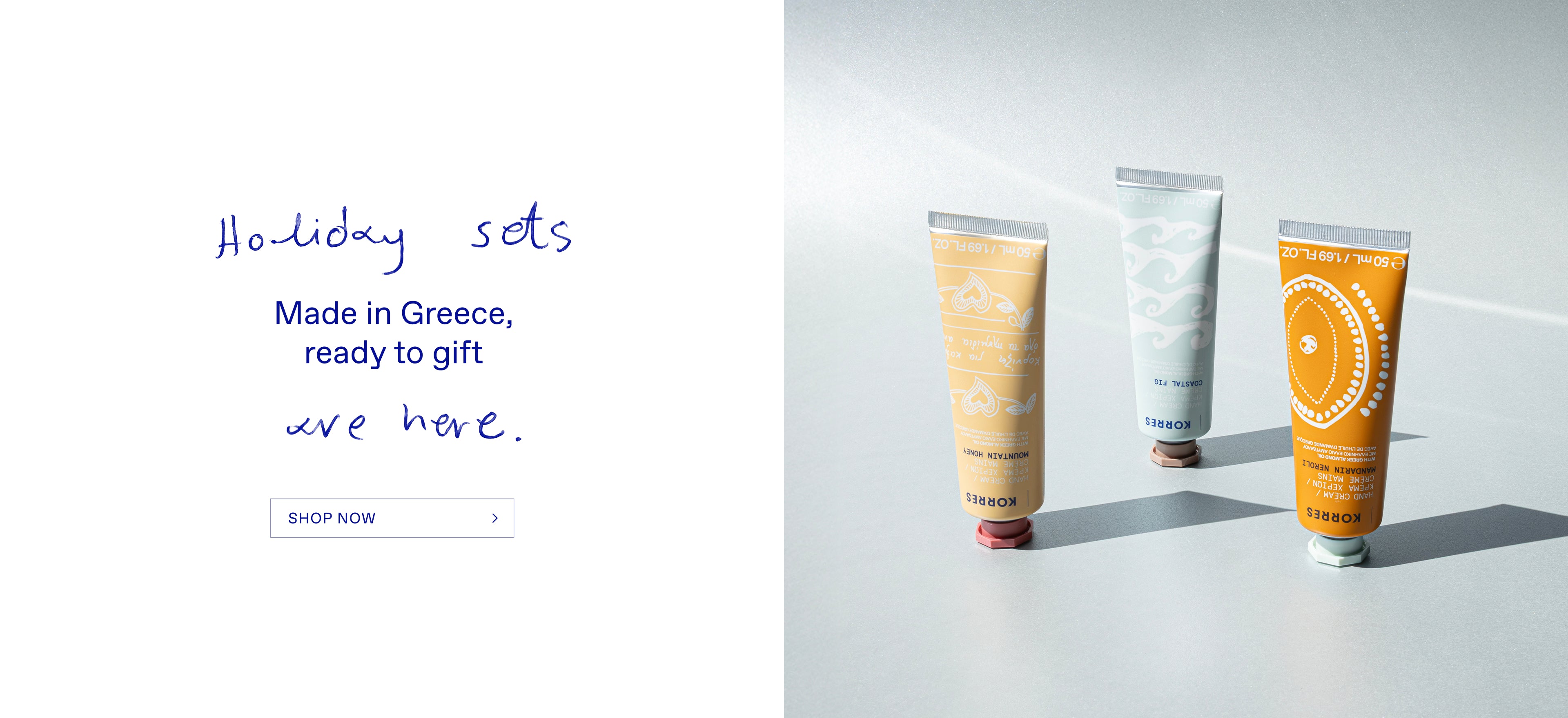 Holiday Sets are Here. Made in Greece, Ready to Gift.