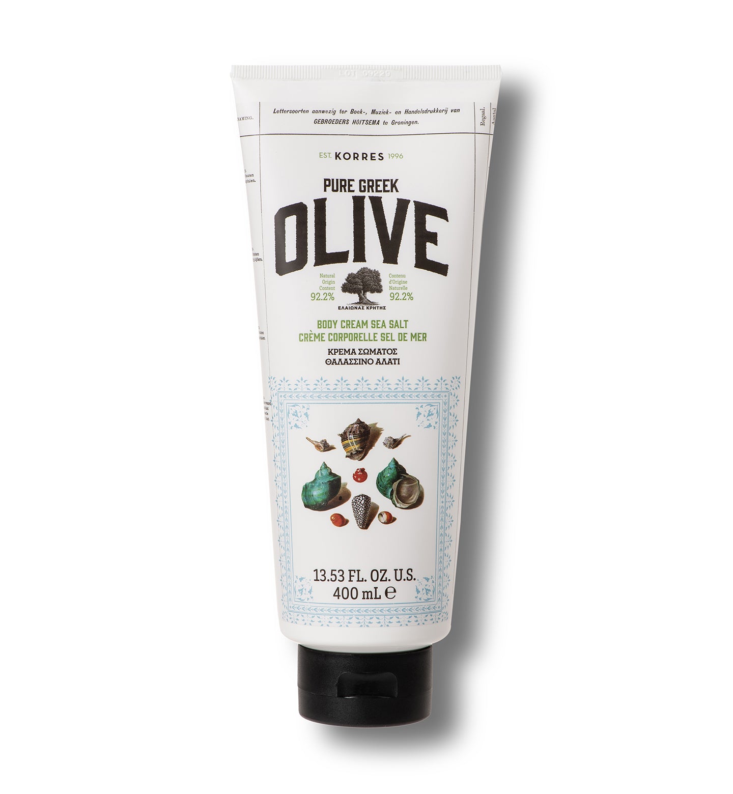 Pure Greek Olive Body Cream Sea Salt 400ML Pure Greek Olive Korres