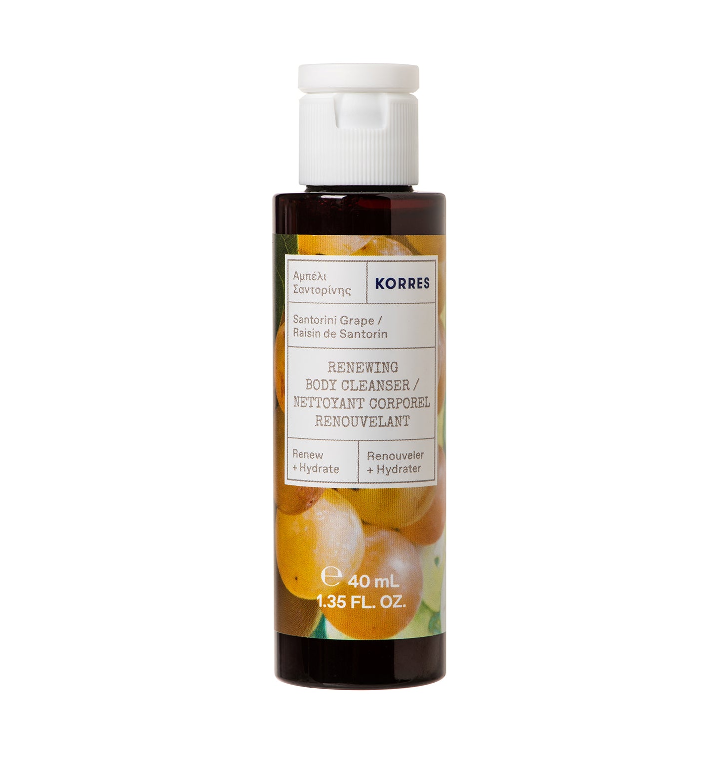 Mini Renewing Body Cleanser Santorini Grape 40ML Littles Korres