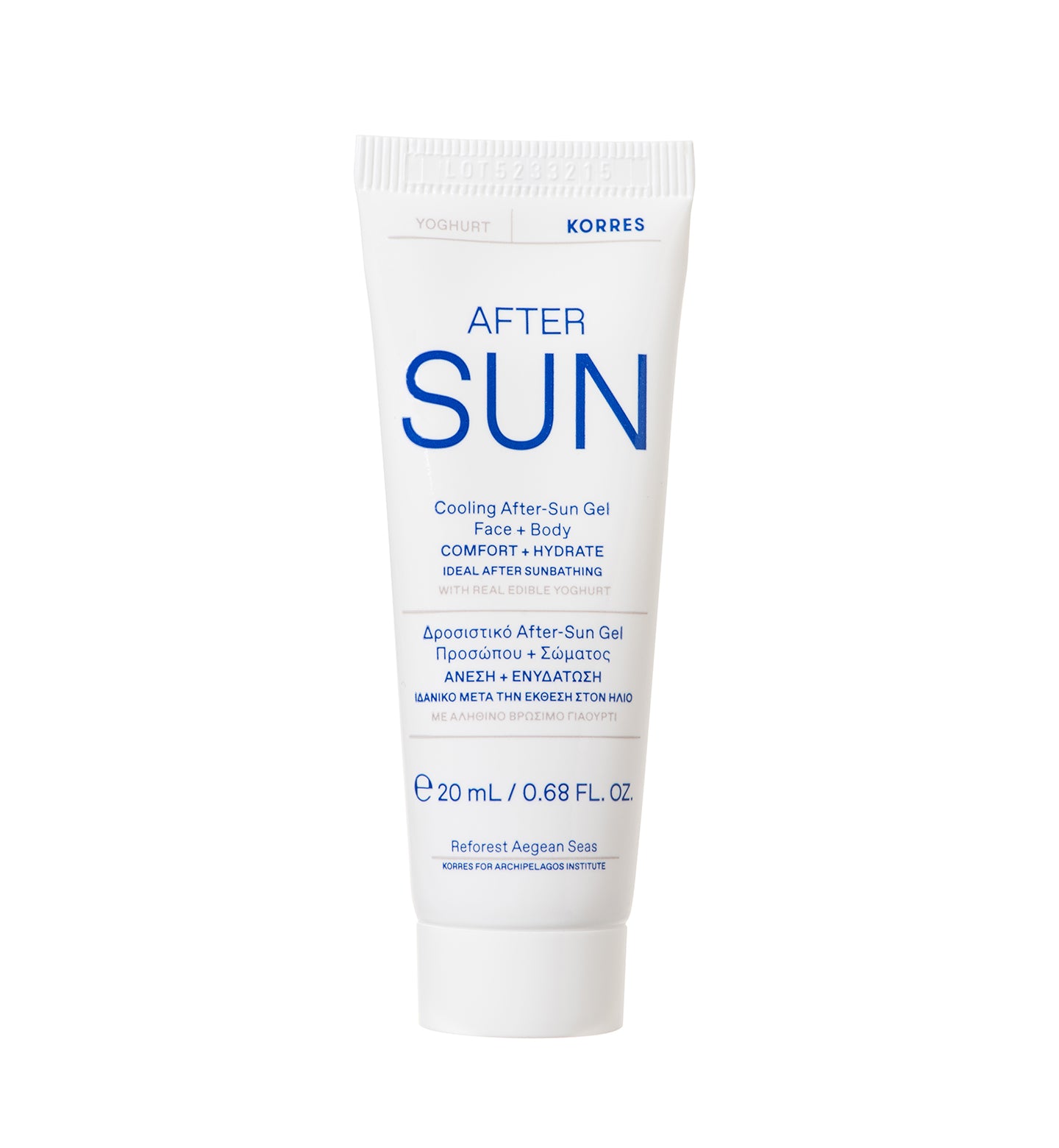 Mini Greek Yoghurt Cooling After-Sun Gel Face & Body 20ML Littles Korres
