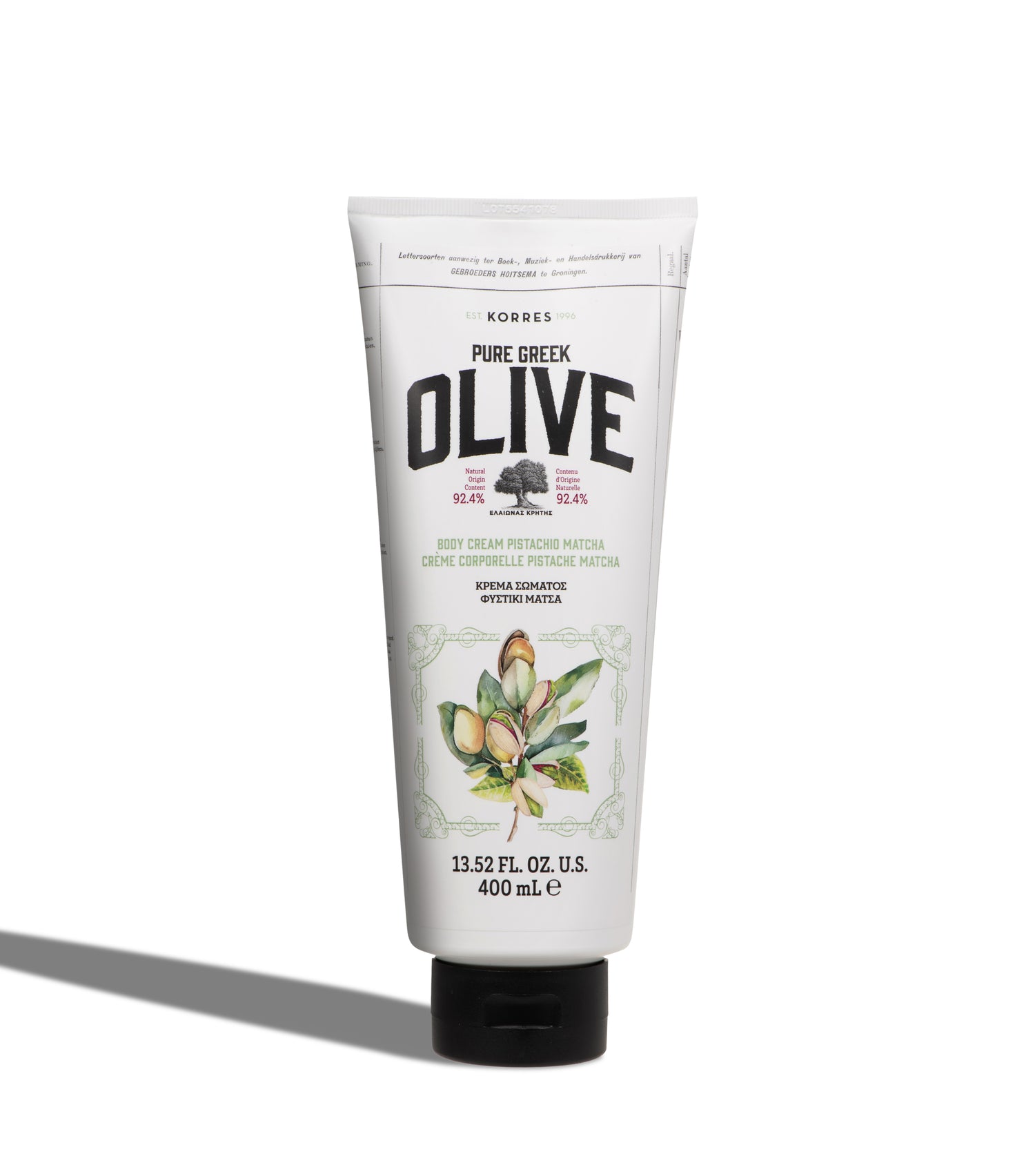 Pure Greek Olive Body Cream Pistachio Matcha 400ML Pure Greek Olive Korres