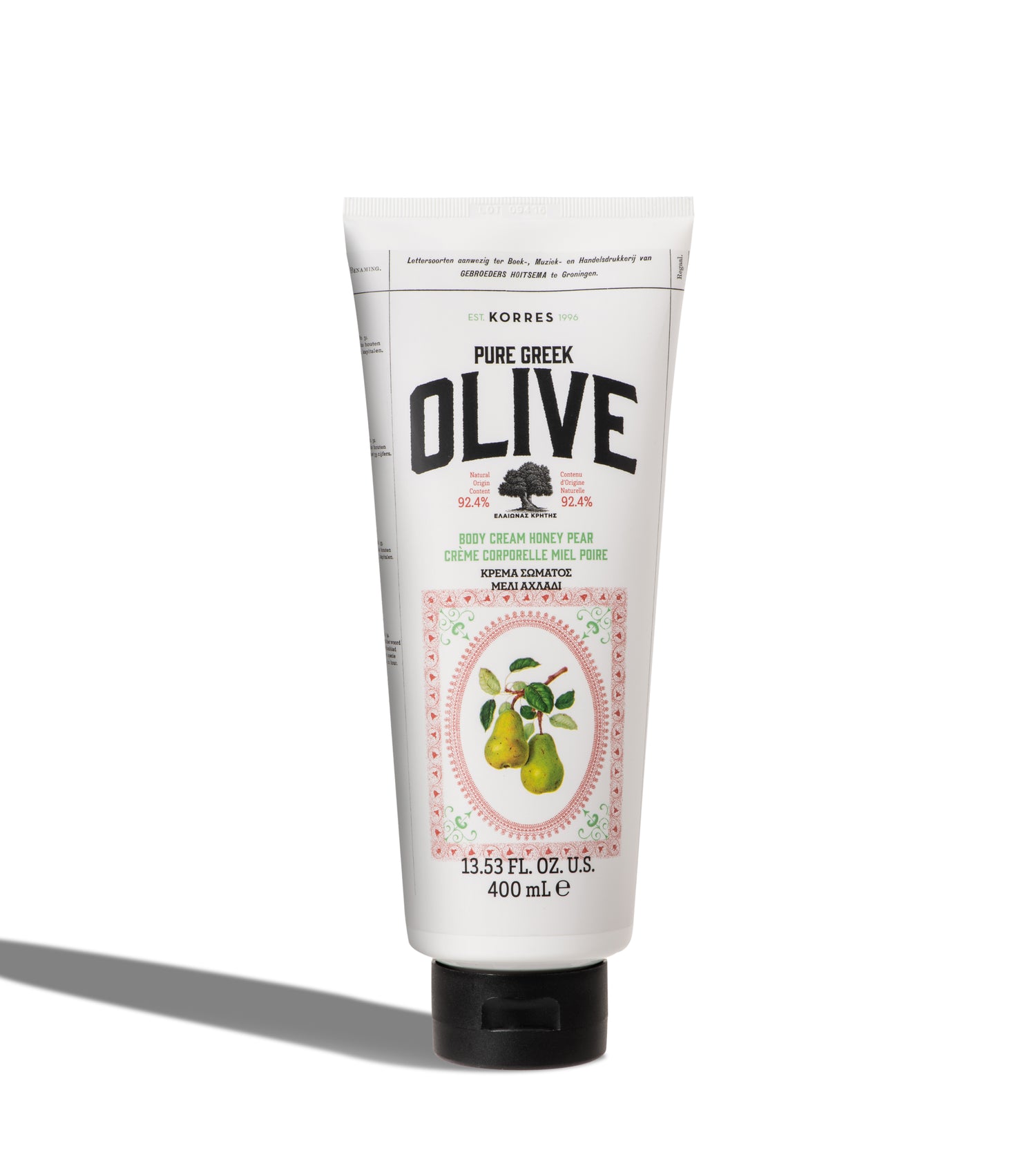 Pure Greek Olive Body Cream Honey Pear 400ML Pure Greek Olive Korres