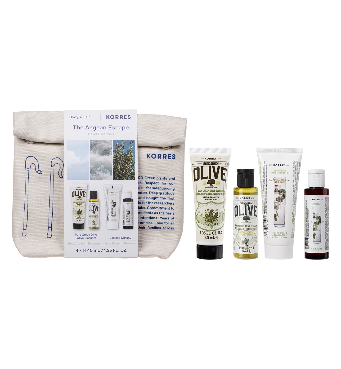 The Aegean Escape Travel Essentials ($33 Value) Kits Korres