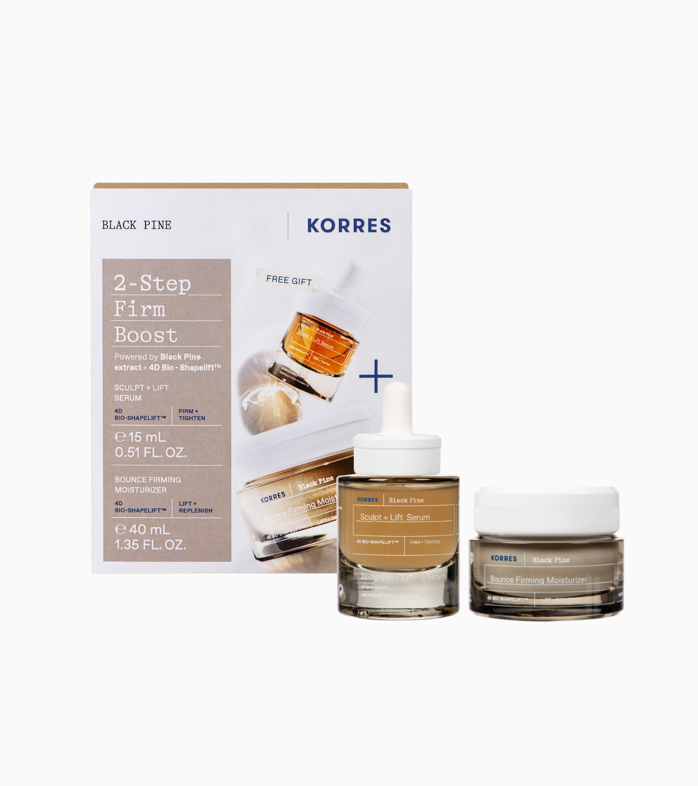 Black Pine Firm Boost Duo ($93 Value) Skincare Kits Korres