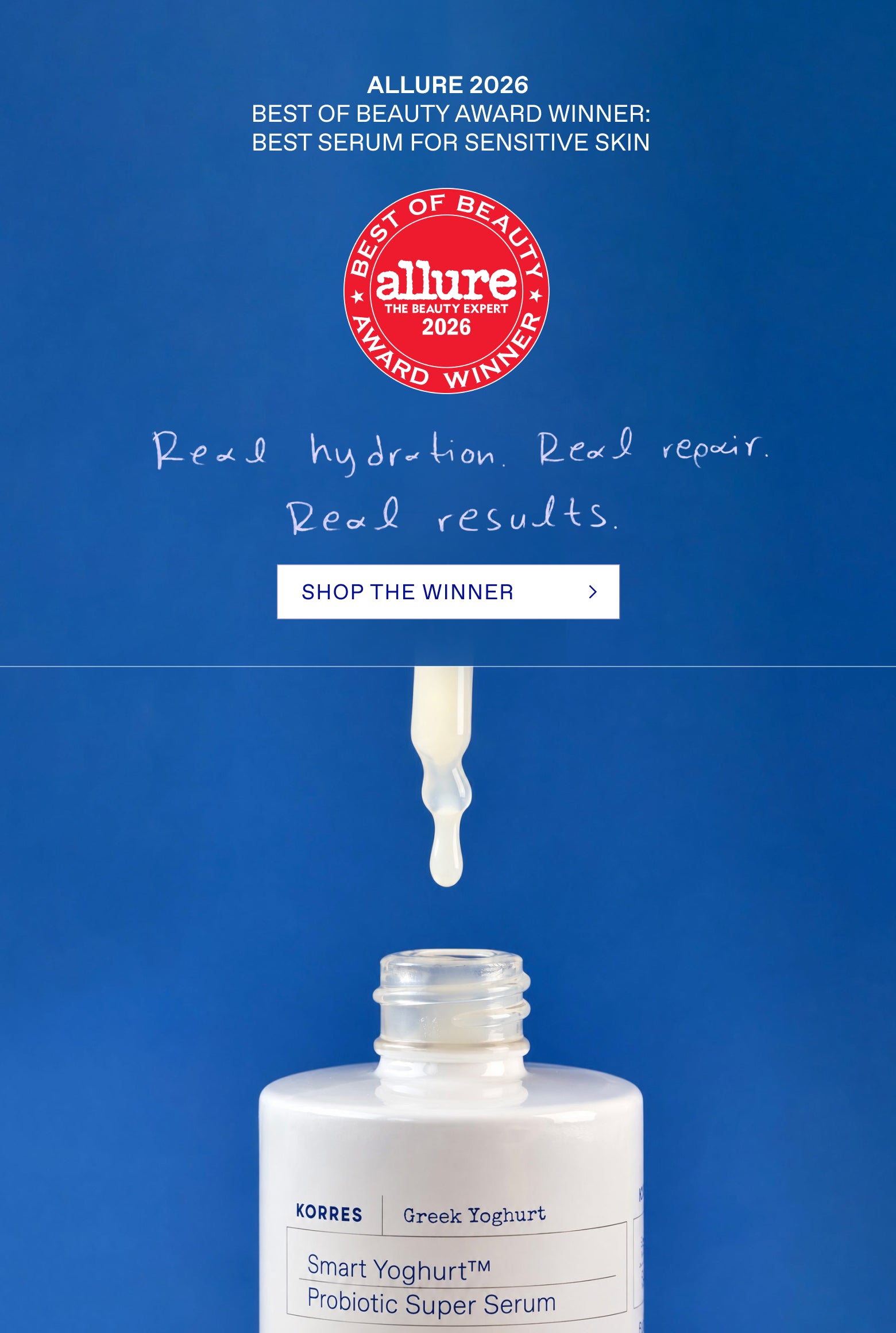 Allure 2026 Best of Beauty Award Winner: Best Serum for Sensitive Skin - KORRES Greek Yoghurt Probiotic Super Serum