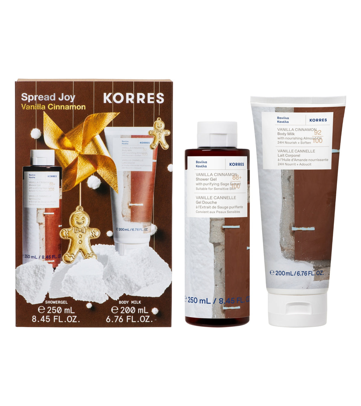 Vanilla Cinnamon Body Care Duo Holiday Gift Set($49 Value) Kits KORRES