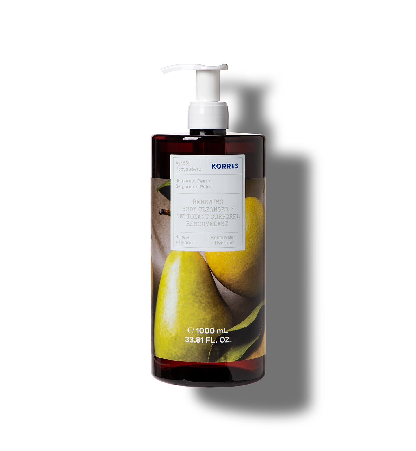 Renewing Body Cleanser Bergamot Pear 1 Liter Body Care Korres