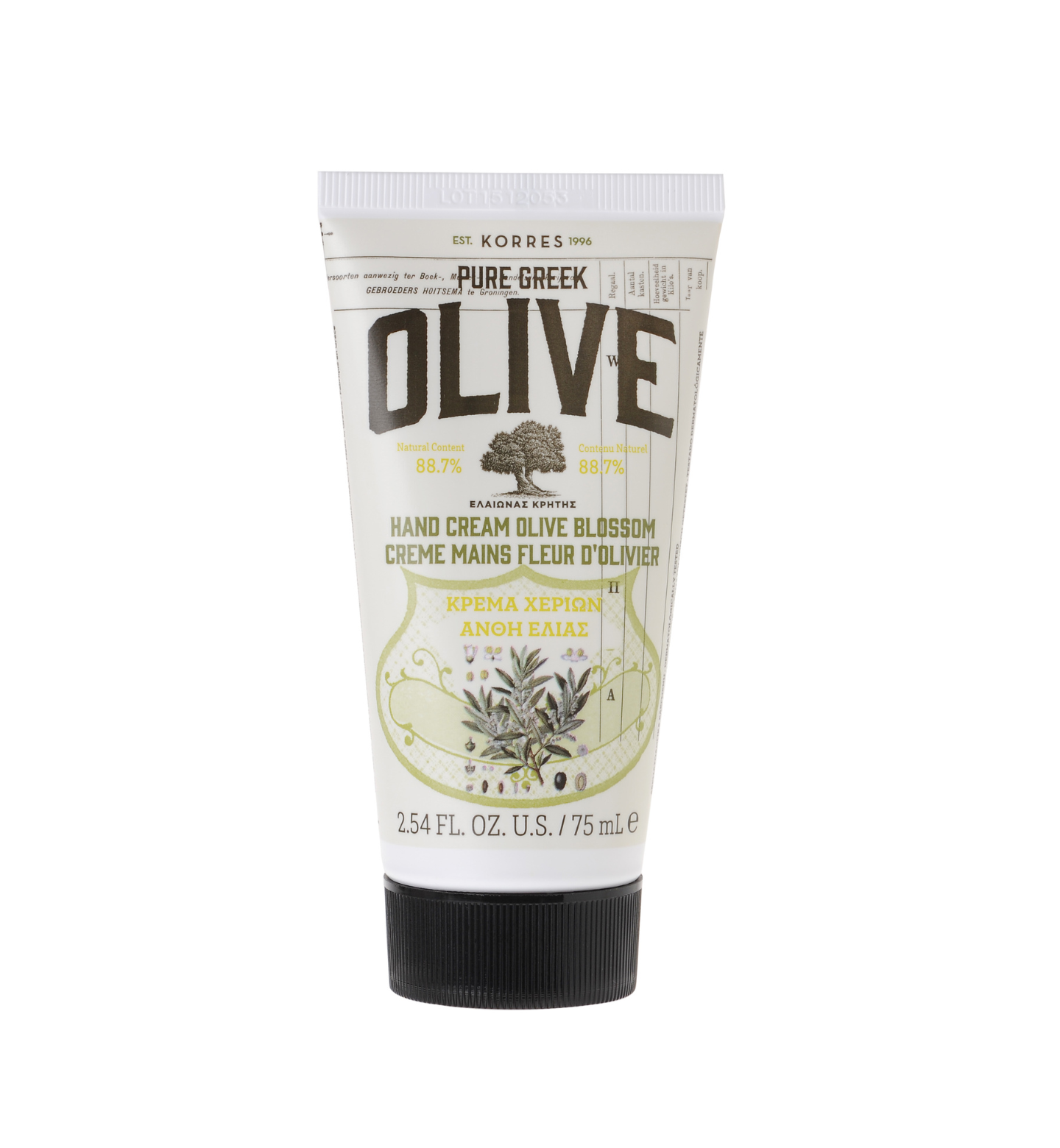 Pure Greek Olive Hand Cream Olive Blossom Pure Greek Olive Korres