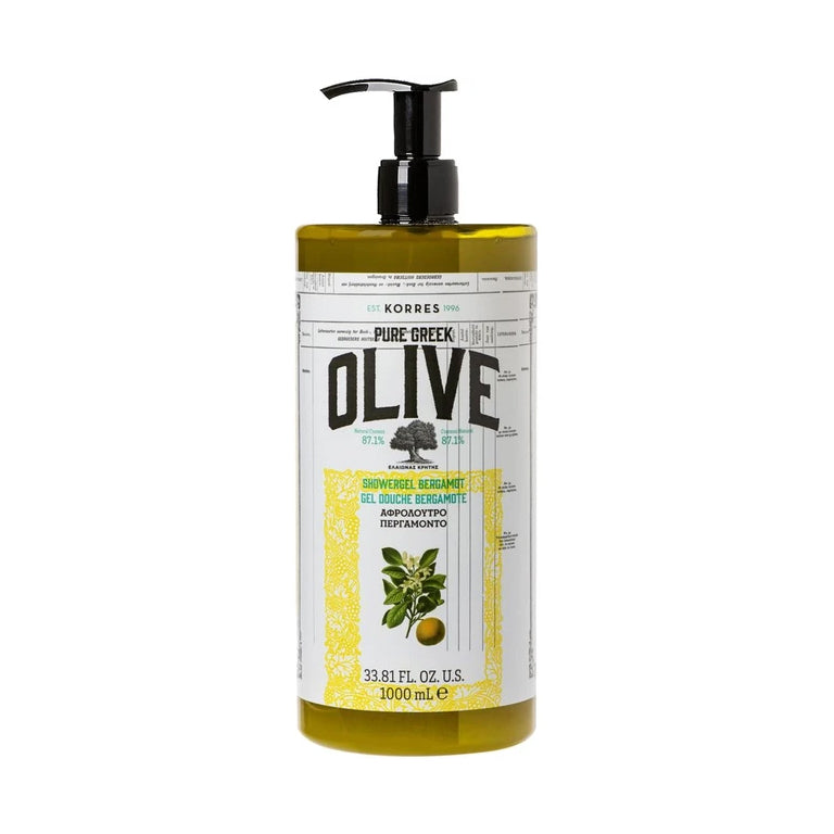 1 Liter Pure Greek Olive Oil Body Cleanser Bergamot
