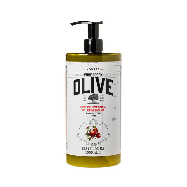 Pure Greek Olive Oil Body Cleanser Pomegranate 1 Liter